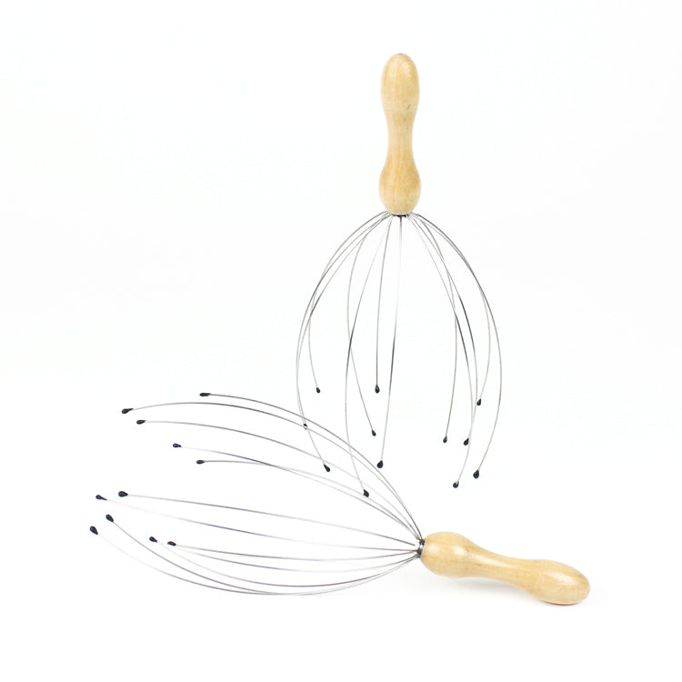 Wooden Handled Wire Head Massager The Self Soothe Box 9159